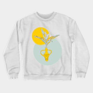 Bohemian minimal abstract summer colors plant design Crewneck Sweatshirt